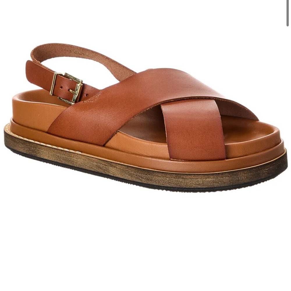 ALOHAS Women’s Marshmallow Brown Cross-Strap Sandals